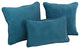 Double-Corded Solid Microsuede Throw Pillows With Inserts, Set of 3, Teal