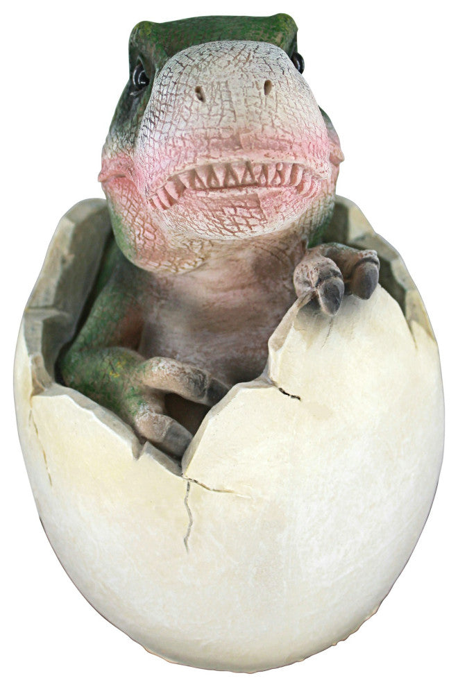 Baby Tyrannosaurus Rex Dino Egg Statue