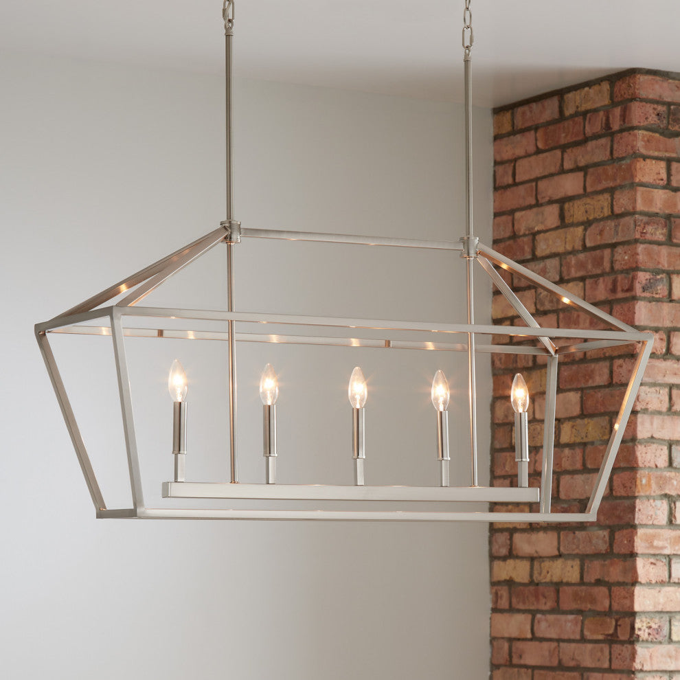 Millennium Lighting Corona 5-Light Pendant, Satin Nickel