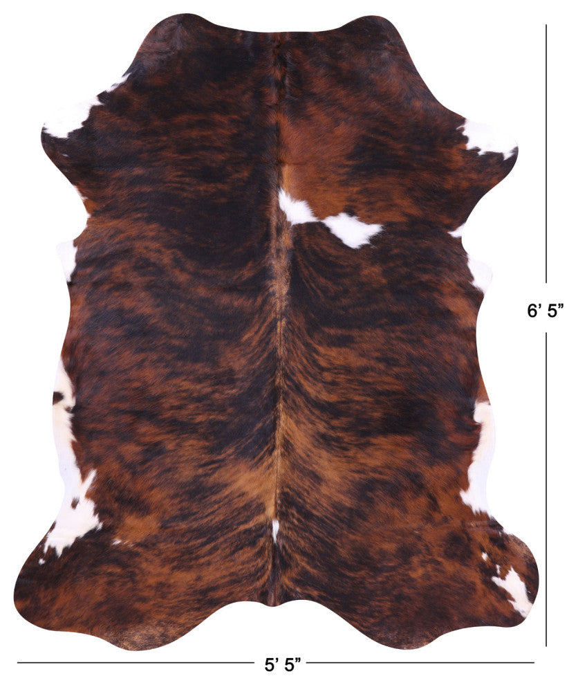 Brindle Natural Cowhide Rug 6' 5" X 5' 5" C1865