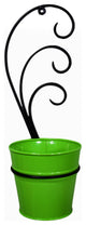 Handmade 100% Iron Round Modern Planters Pot, Green