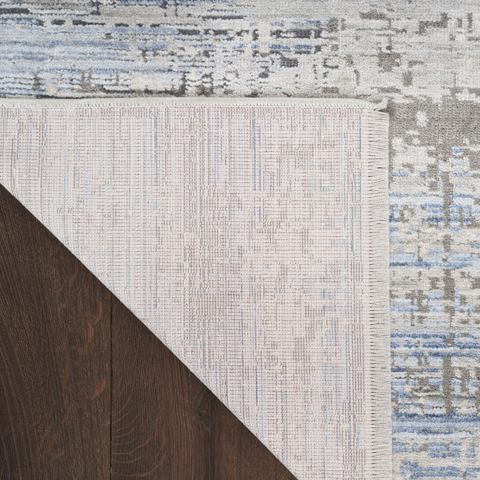 Nourison Abstract Hues 7'10" x 10' Blue Grey Modern Indoor Area Rug
