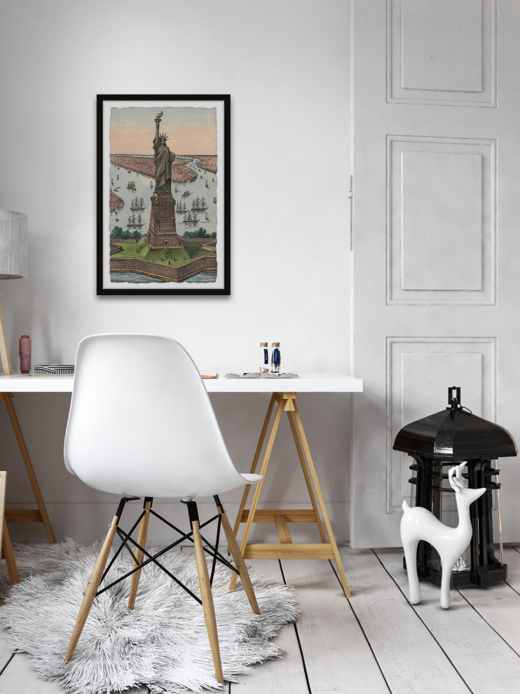 "Liberty Statue" Framed Painting Print, 8x12