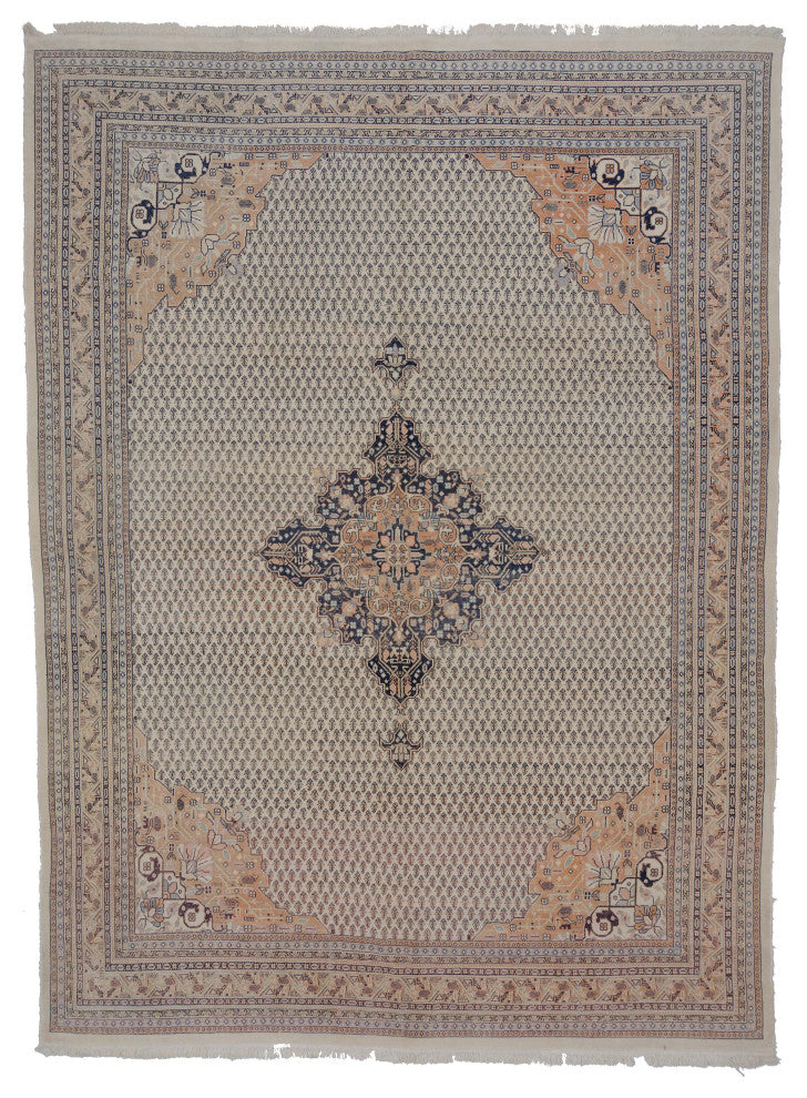 Vintage Turkish Hand-Knotted Rug 7' 9" x 10' 8", 93 in. x 128 in.