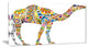 "Cheerful Floral Camel" Digital Canvas Print, 40"x20"