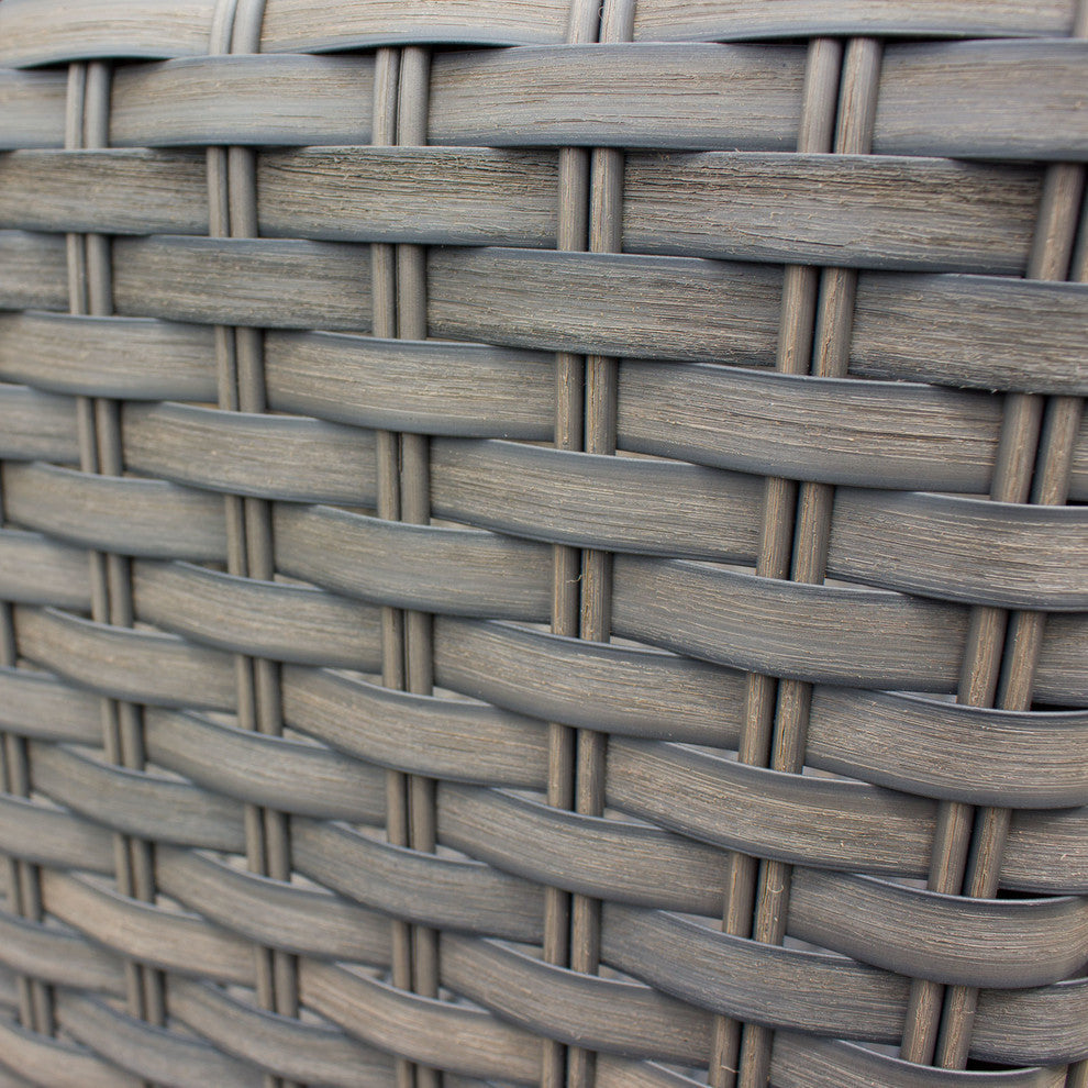 Monterey Circular Sun Bed, Outdoor Wicker Patio Furniture Wheat