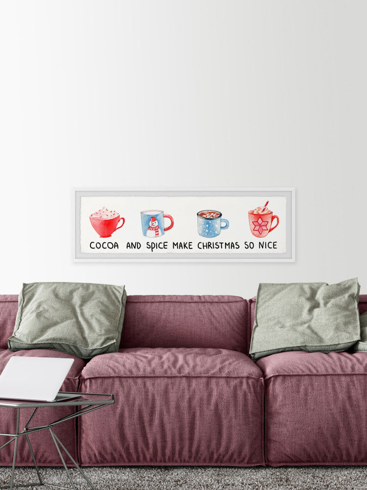 "Cocoa and Spice" Framed Painting Print, 45x15