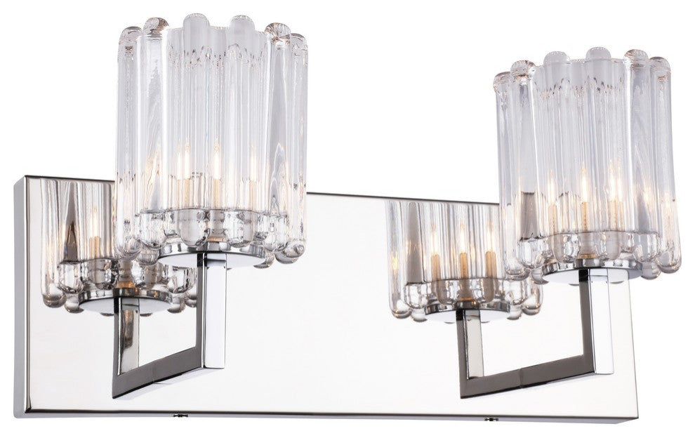 Woodbridge Candice Bath/Wall, 2-Light, 13.75"W, Swizzle Stick Cylinder, Led