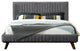 Omax Decor Sven Upholstered Platform Bed, Dark Grey, Queen