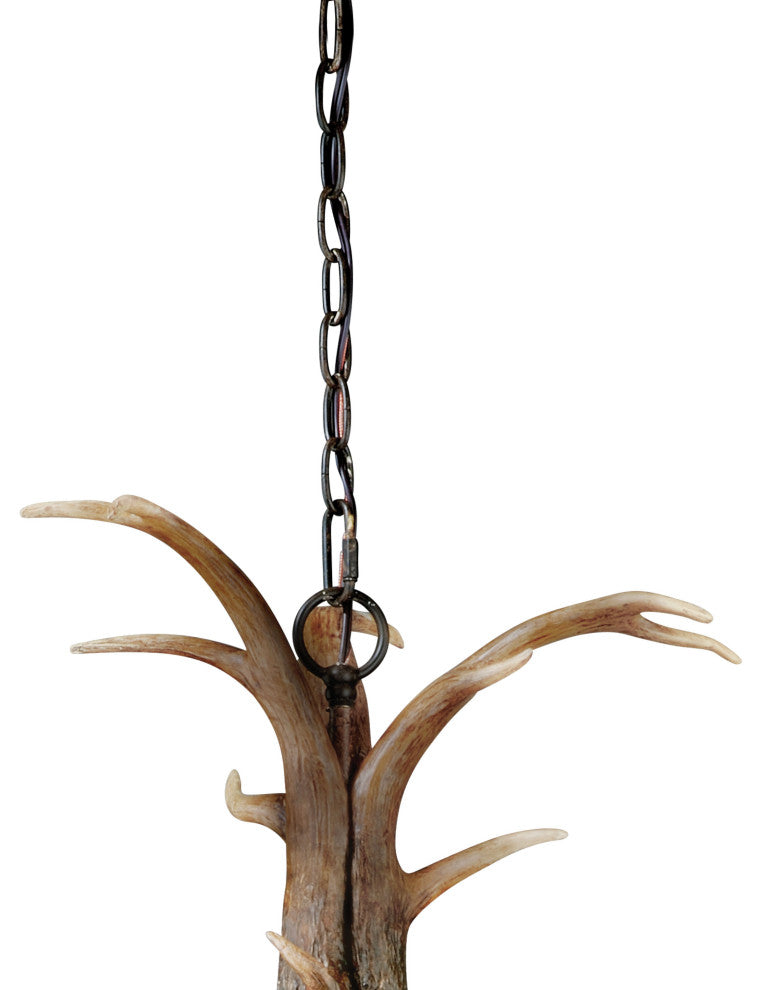 Yoho 6-Light Antler Chandelier Black Walnut