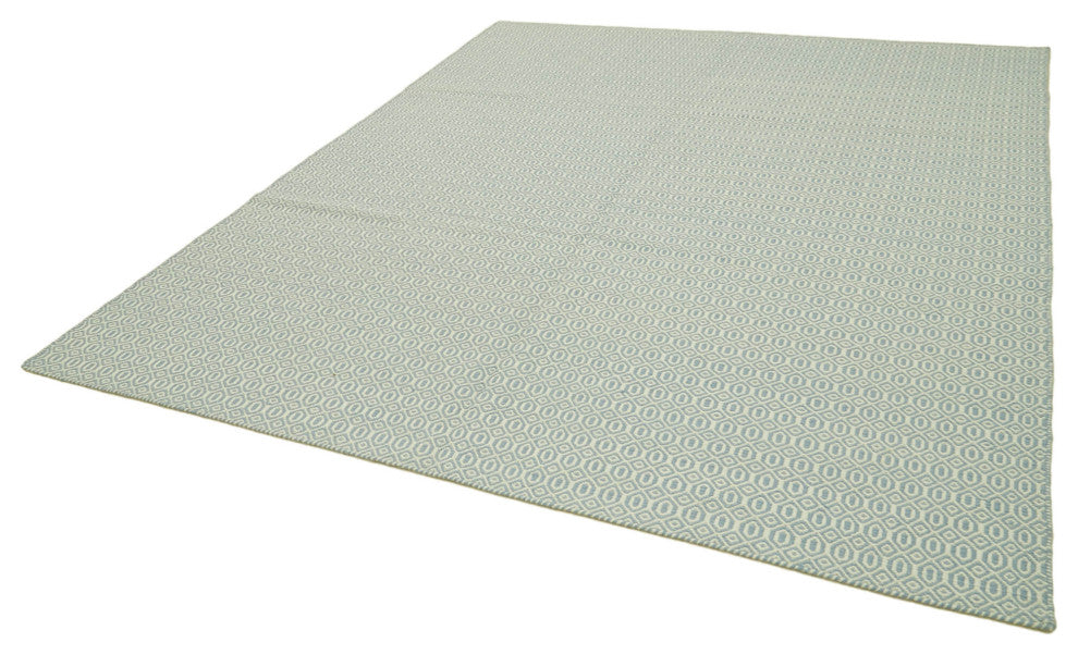 Rug N Carpet - Handwoven Modern Design 8' 1'' x 10' 0'' Wool Unique Kilim Rug