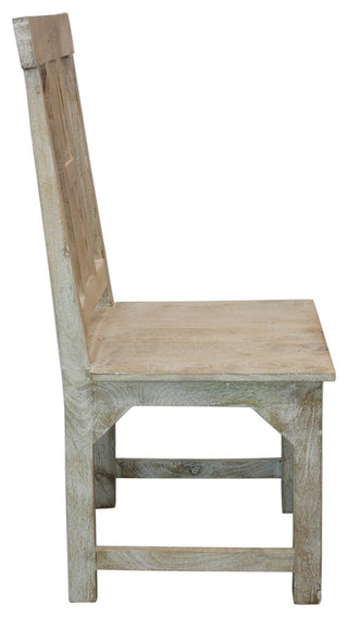 Benedict Solid Wood Dining Chair Set, White Wash