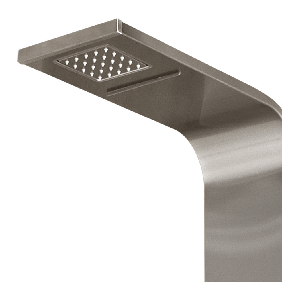 Pulse 1034 Waimea Shower Column - Matte Stainless Steel With Brushed Fixtures