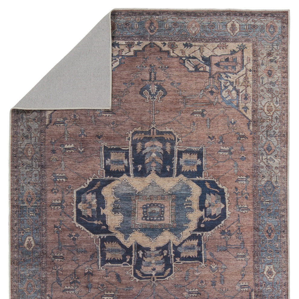 Vibe by Jaipur Living Barrymore Medallion Blue/ Dark Brown Area Rug 7'10"X10'