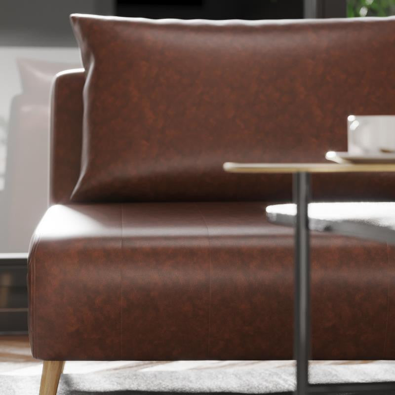 Shaw Convertible Tri-Fold Sleeper Chair with Pillow, Brown