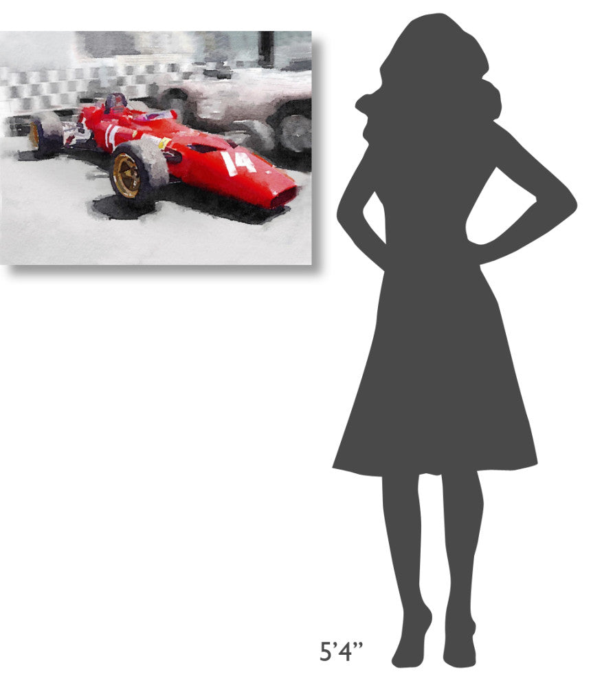 "Ferrari 312 Laguna Seca Watercolor" Fine Art Print