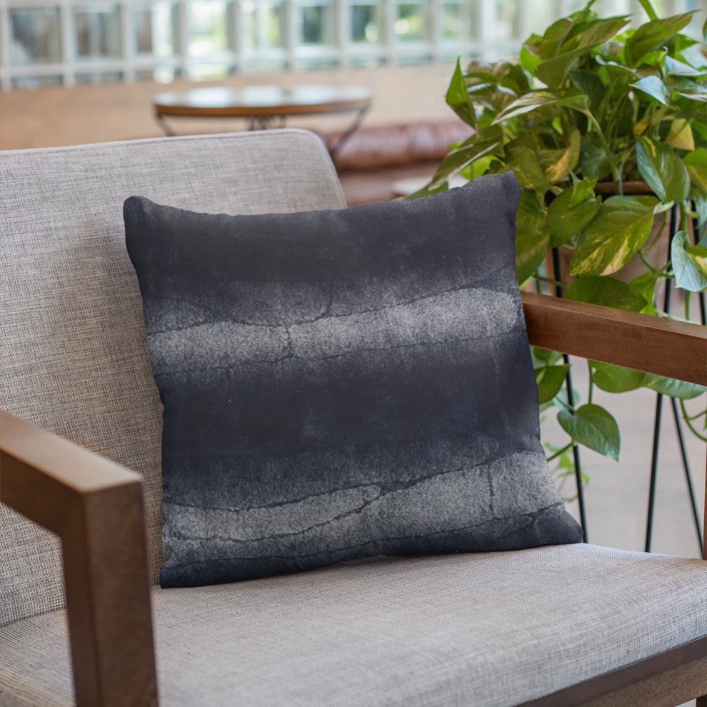Plutus Blue Ink Furever Faux Fur Luxury Throw Pillow, Blue Ink, 16" x 16"