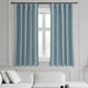 Bellino Blackout Room Darkening Single Panel Curtain, Gulf Blue, 50"x63"
