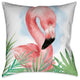 Watercolor Flamingo Outdoor Decorative Pillow, 20"x20"