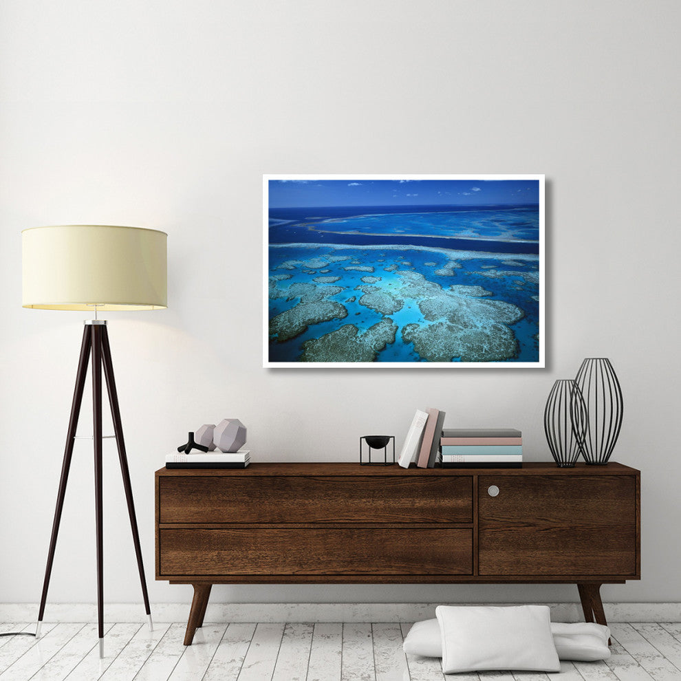 "Channel separating Hardy Reef/Hook Reef, Great Barrier Reef" Paper Art, 50"x34"
