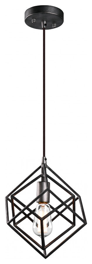 Matteo Lighting Geometry Series Traditional Pendant, Black Finish