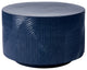 Serenity Textured Ceramic Round Accent Table, Indigo Semigloss