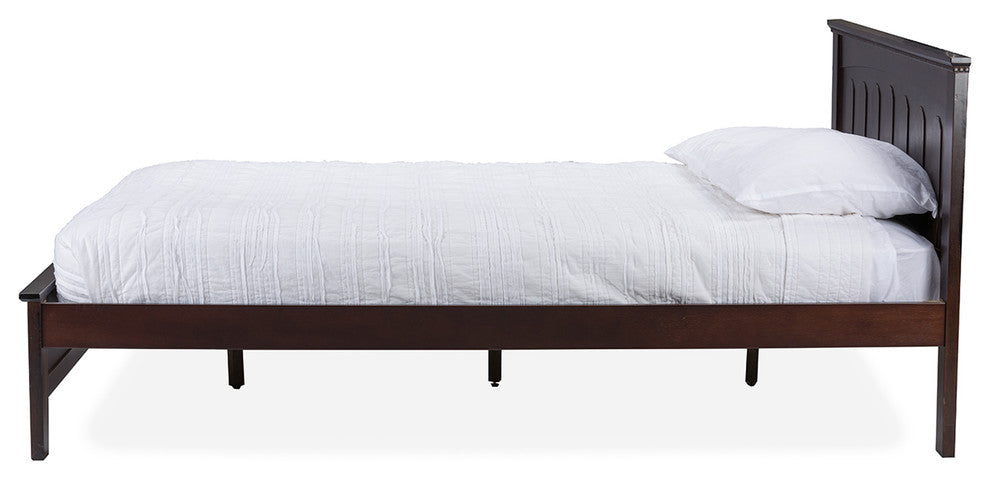 Spuma Cappuccino Wood Contemporary Full-Size Bed