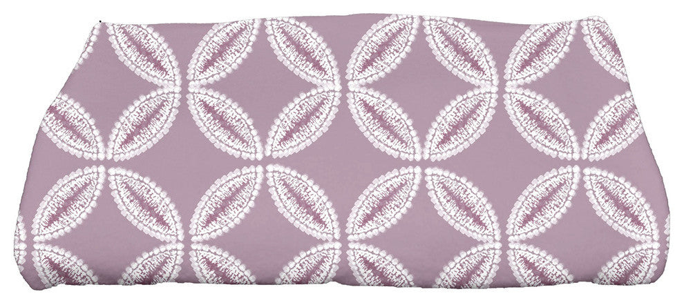 Tidepool, Geometric Print Bath Towel, Lavender