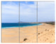Sea and Clouds in Blue Sky, Seashore Triptych Canvas Art Print, 36x28, 3 Panels