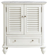 Home Living Single Bathroom Vanity, Antique White, 30"