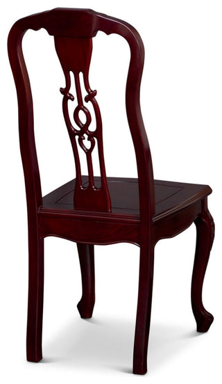 Cherry Rosewood Oriental Style Side Chair