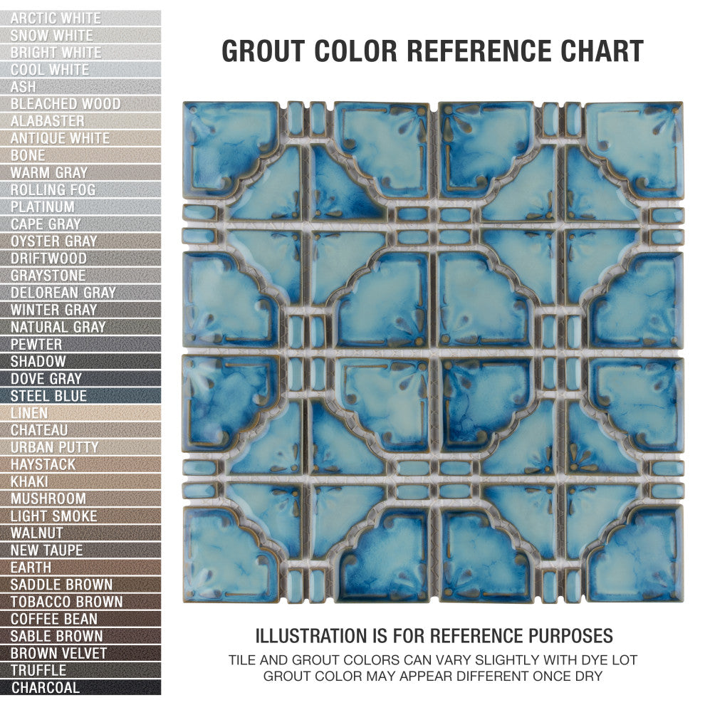 Hudson Moonbeam Porcelain Mosaic Floor and Wall Tile, Marine