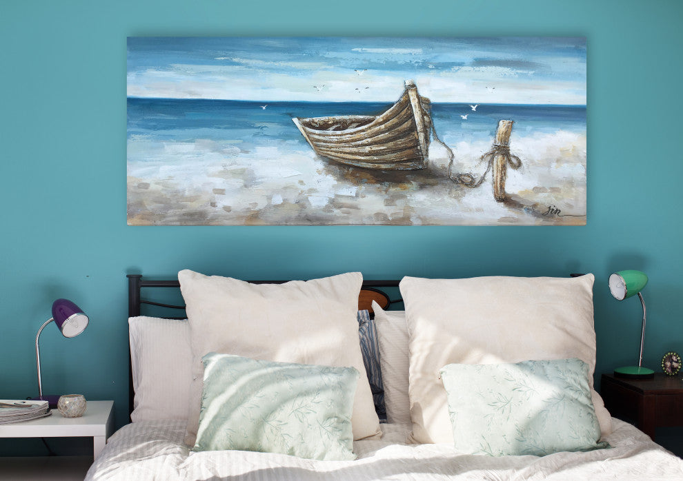 "Paradise" Hand Painted Canvas Art, 55"x27.5"