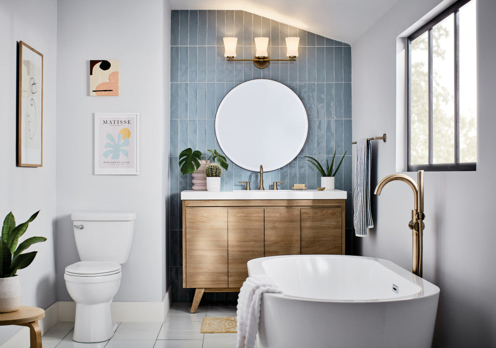 Brianne Brushed Natural Brass Bath 3-Light