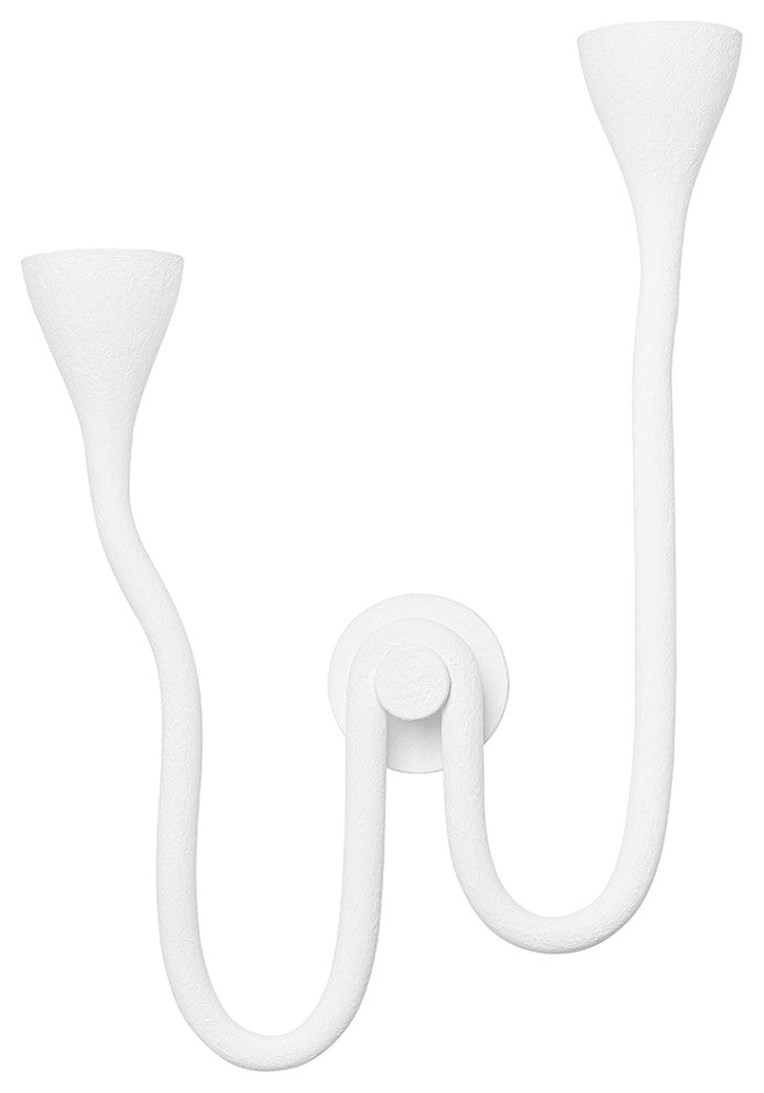 Anastasia 2 Light Wall Sconce Gesso White