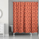 Folk Pattern in Red Shower Curtain