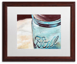 'Ball Jar' Art, 16x20, Wood Frame, White Mat