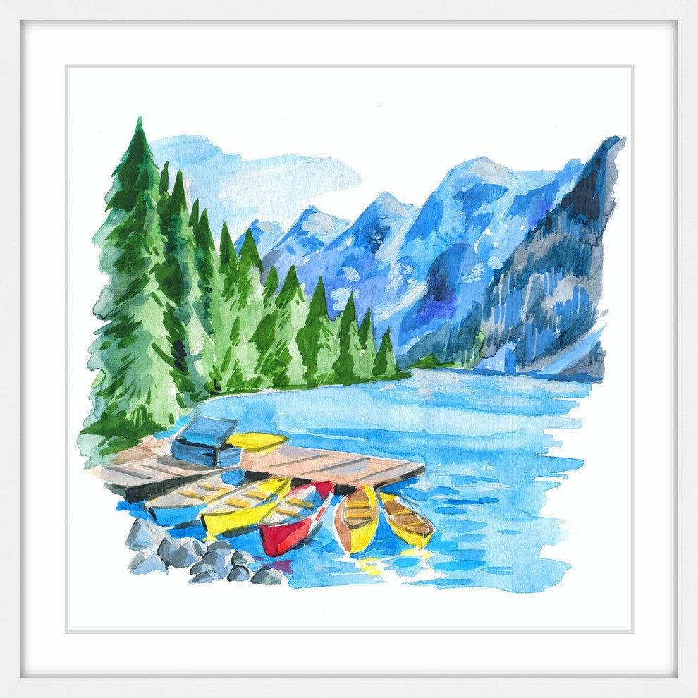 "Banff National Park" Framed Painting Print , 12x12