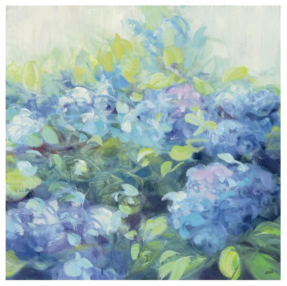 "Bright Hydrangea II" Digital Paper Print by Julia Purinton, 42"x42"