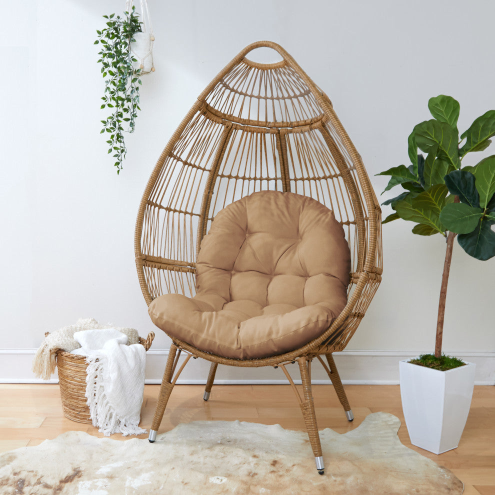 Noble Gray Indoor Khaki Egg Chair Cushion