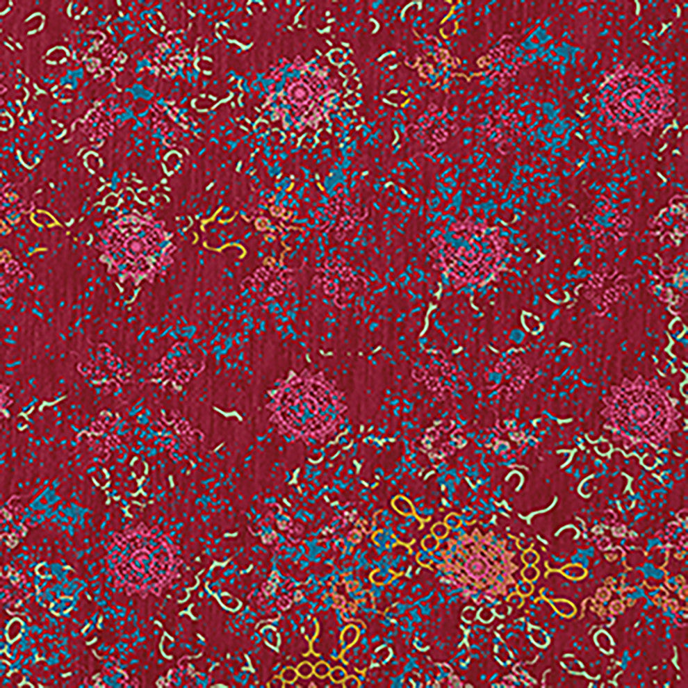 Layered Sun Tile Rug, Sporty Red, 5'x7'