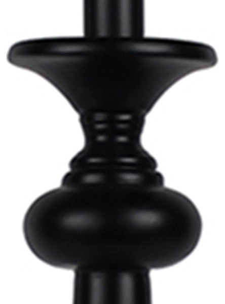Black Candlestick Dandelion Shade Table Lamp