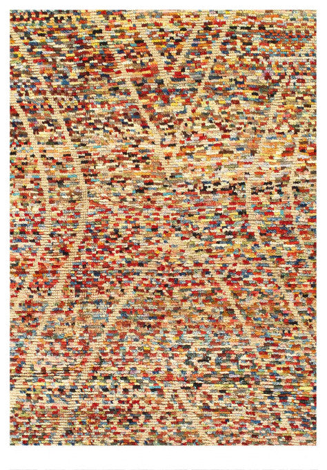 Multi Color Fine Hand Knotted Moroccan 5'8"x8'