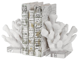 Uttermost Charbel White Bookends, 2-Piece Set