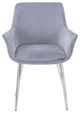 Stella Modern Upholstered Platinum Dining Chair Set of 2