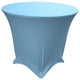 LA Linen Round Spandex Table Cover, Blue Light, 48"x48"