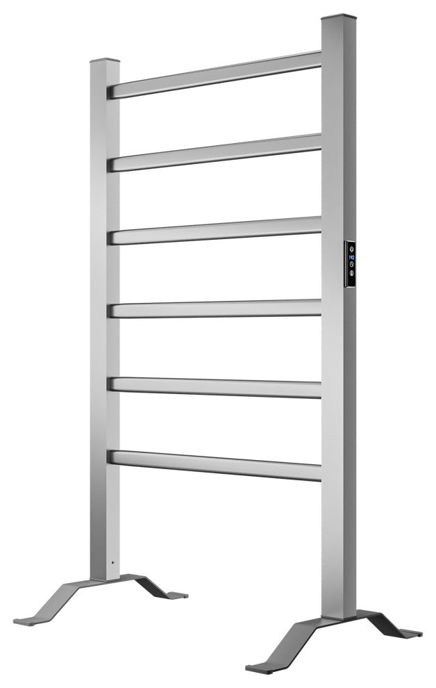 ANZZI Naples 6-Bar Aluminum Wall Mounted/Free Standing Electric Towel Warmer