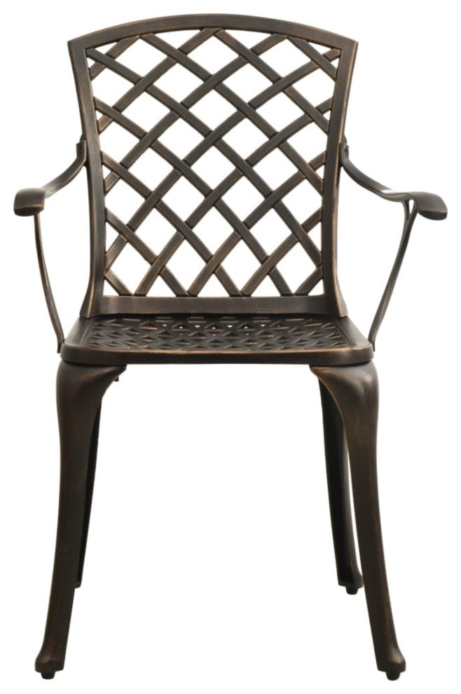 Vidaxl Garden Chairs 2-Piece Set Cast Aluminum Bronze
