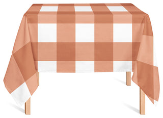 Orange Buffalo Check Tablecloth