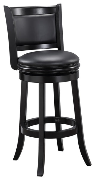 Augusta Swivel Bar Stool, Black